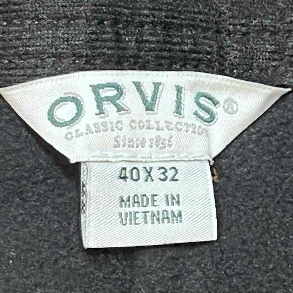 Orvis Fleece Lined Stretch Fabric Pants Men Size 40W x 32L Zipper Durable New - Picture 11 of 12
